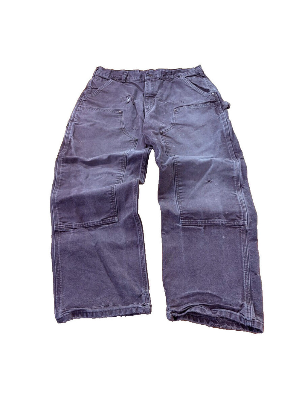 Carhartt Double Knee Pants 34x30 Brown Thrashed & Faded